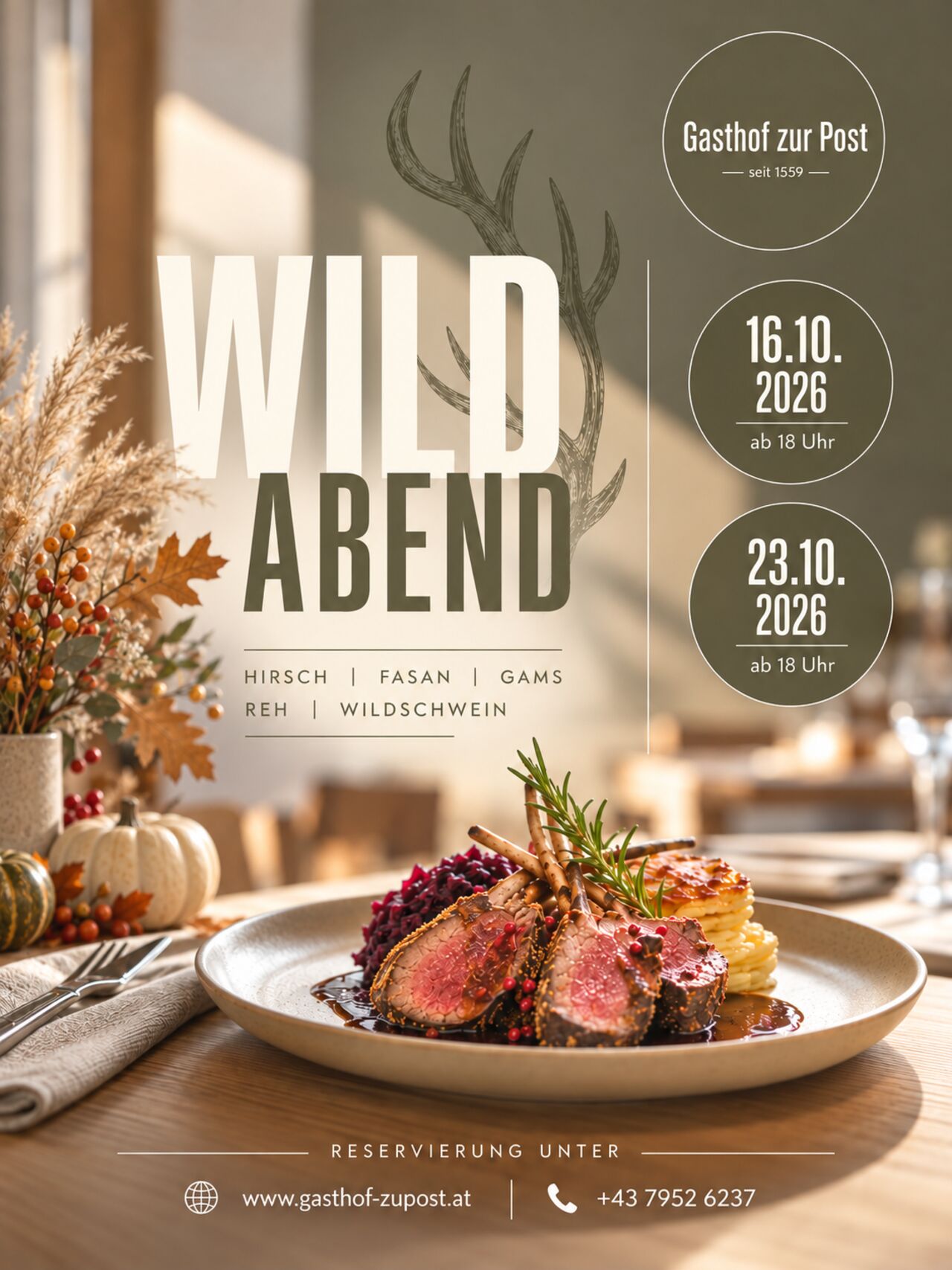 Wildabend im Gasthof zur Post 1559
