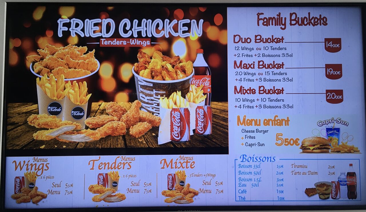 Nos spécialités au poulet 