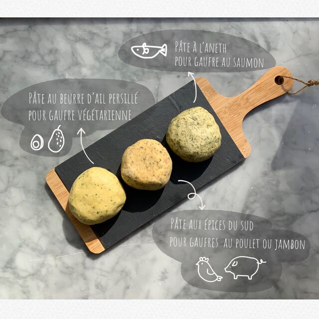 Trois pâtes différentes pour nos gaufres salées