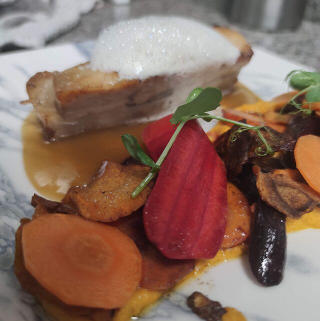 Poitrine de cochon cuisson 12 heures et déclinaison de carottes 🥕 