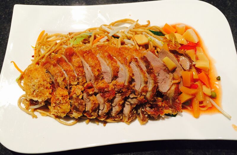 Nr. 15: Gebratene Nudeln mit knuspriger Ente