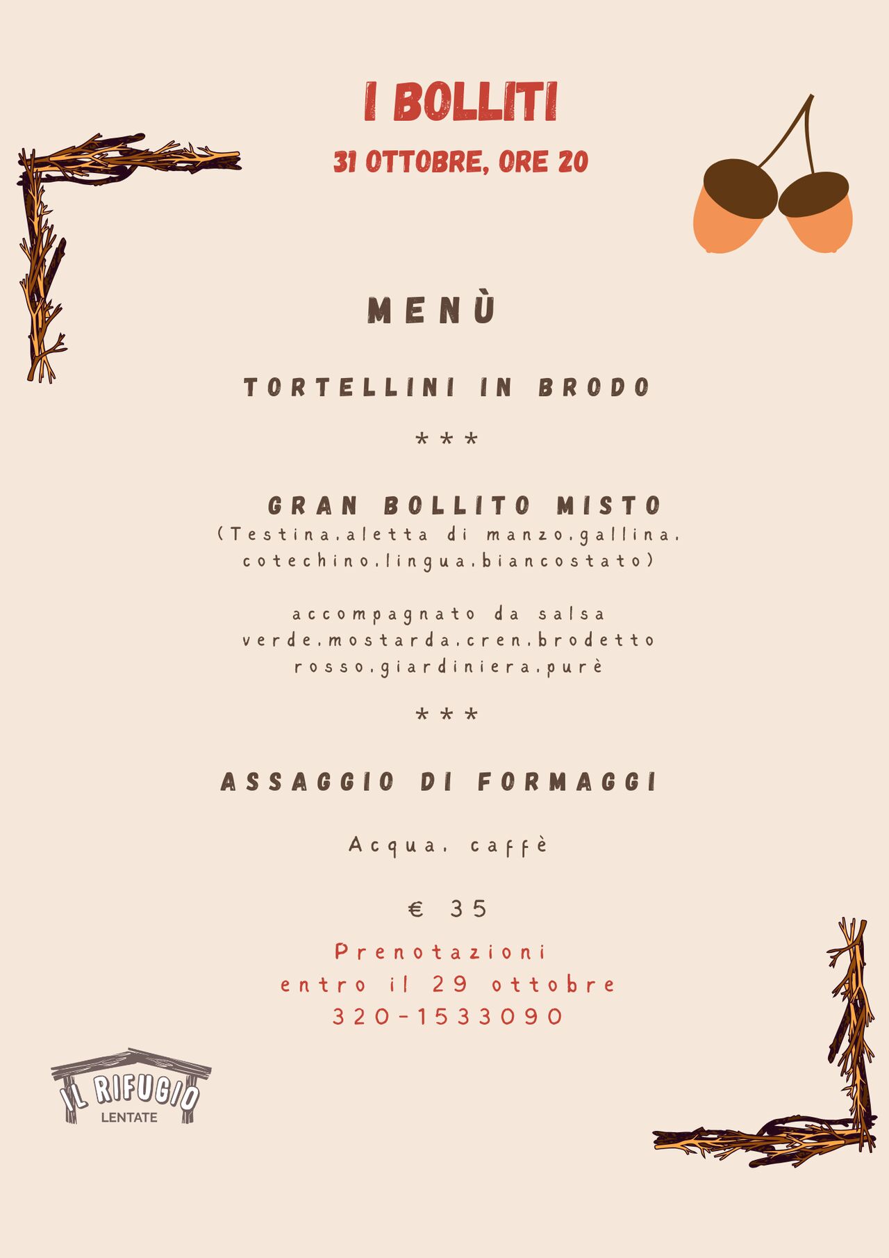 I BOLLITI 31 OTTOBRE 2025