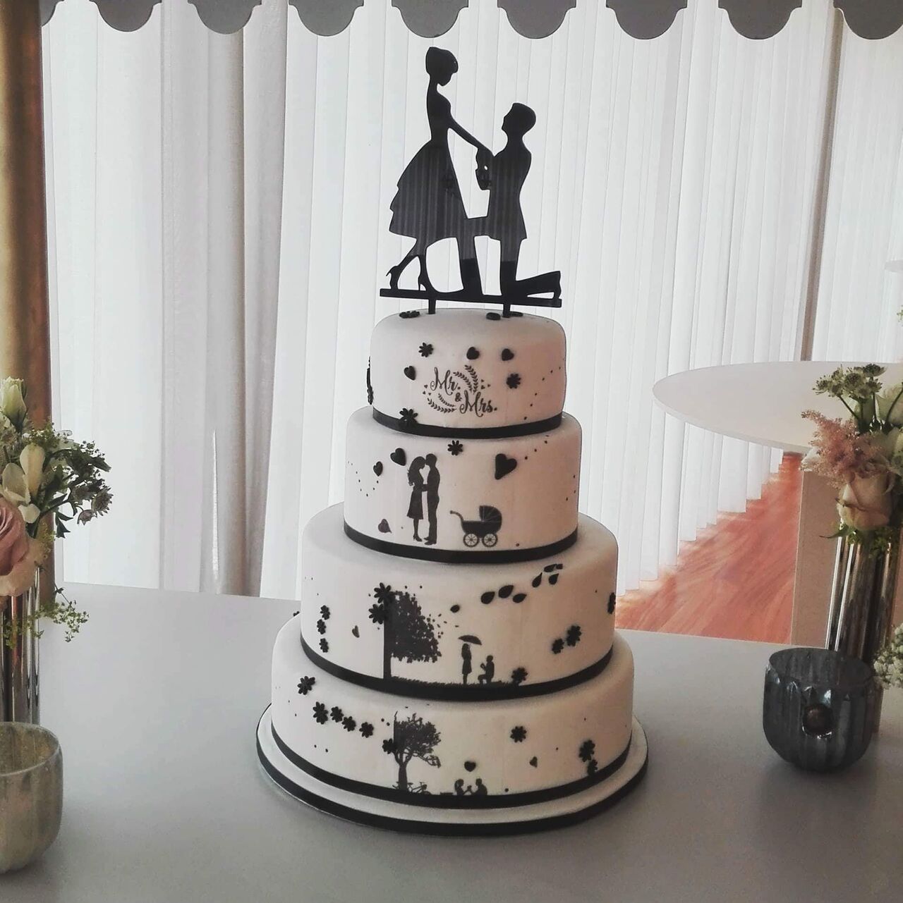 Bolo casamento História de amor 
