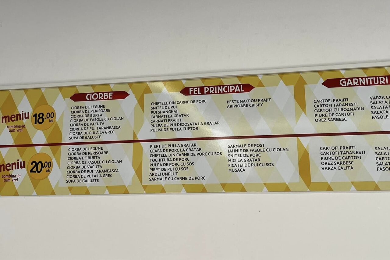 ''Meniul Zilei'' la alegerea ta