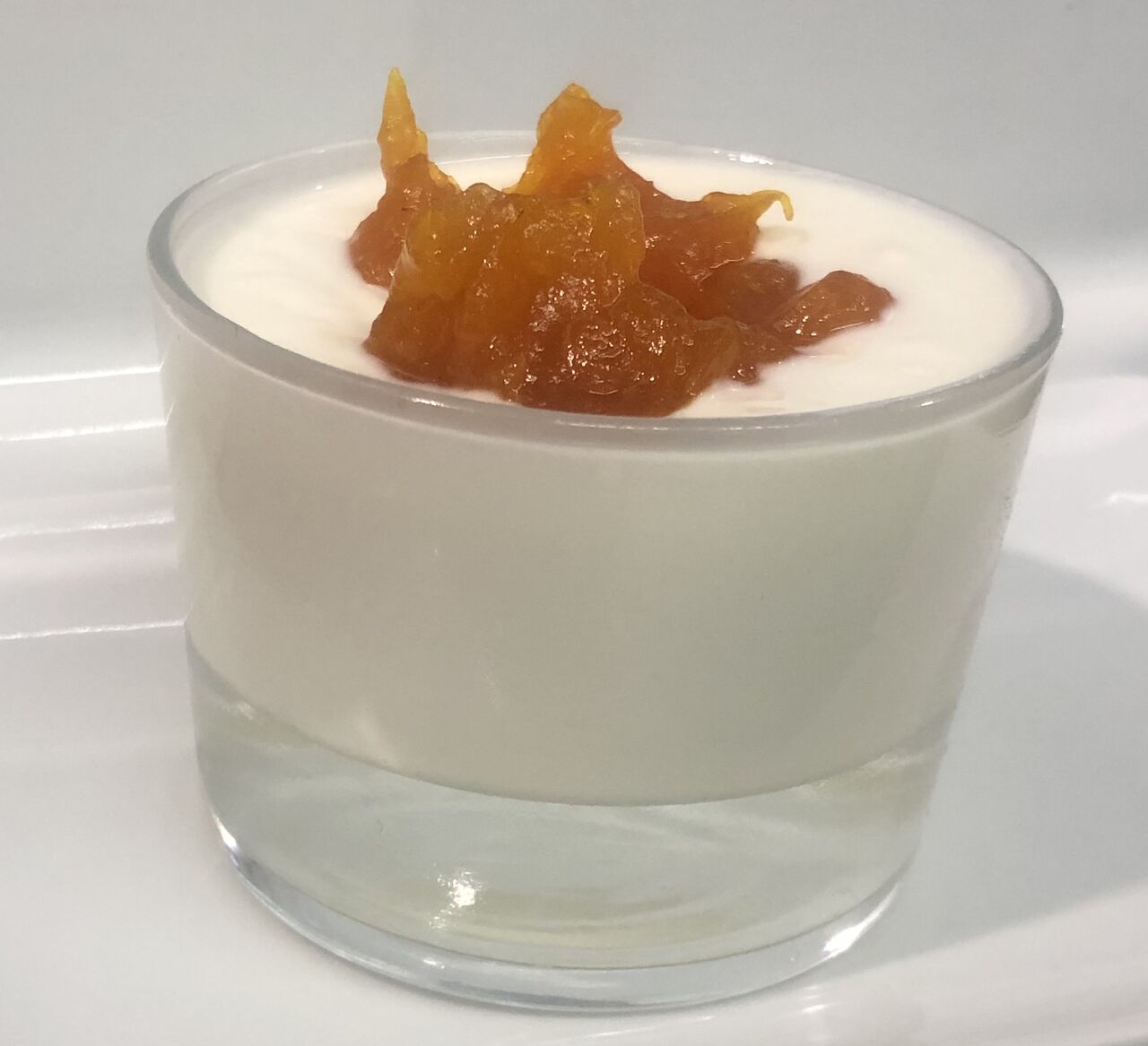 Gelatina de Manzana Yogurt y Dulce de Potimarrón