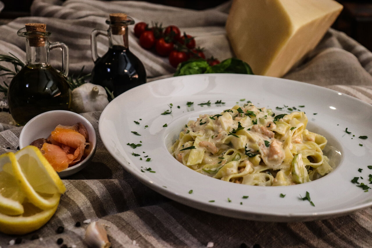 Pasta Salmone e Zucchini