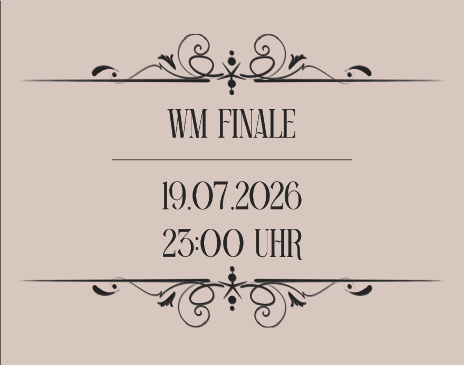 WM FINALE