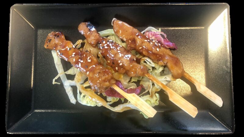 Hühner Spieße mit Teriyaki Sauce