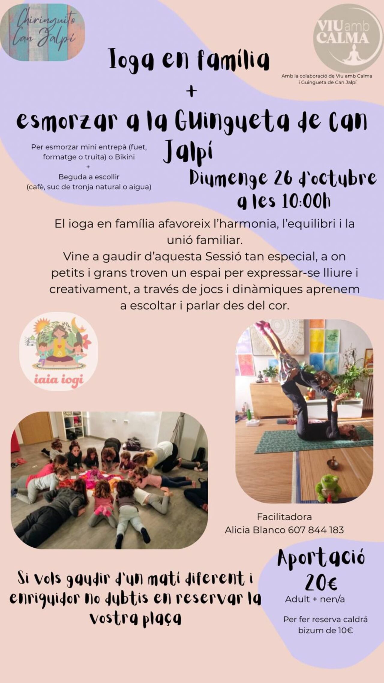 Ioga en família + Esmorzar a la Guingueta de Can Jalpí