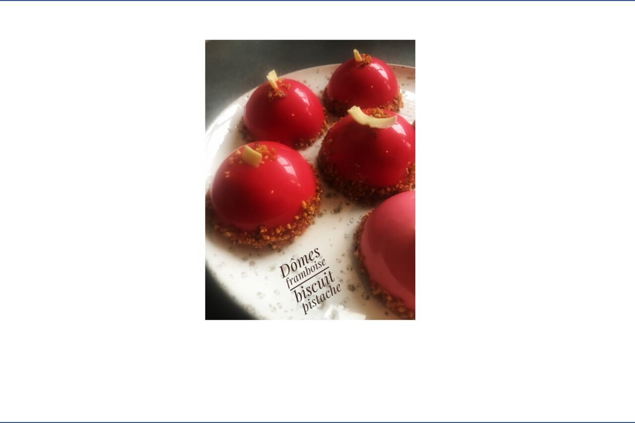 Dôme de mousse à la framboise