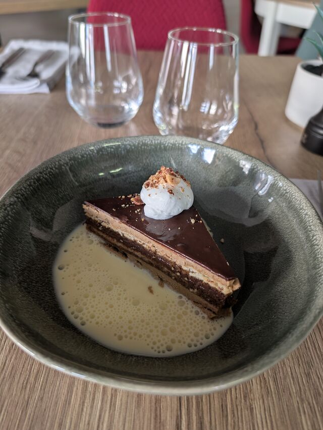 Opéra, crème anglaise