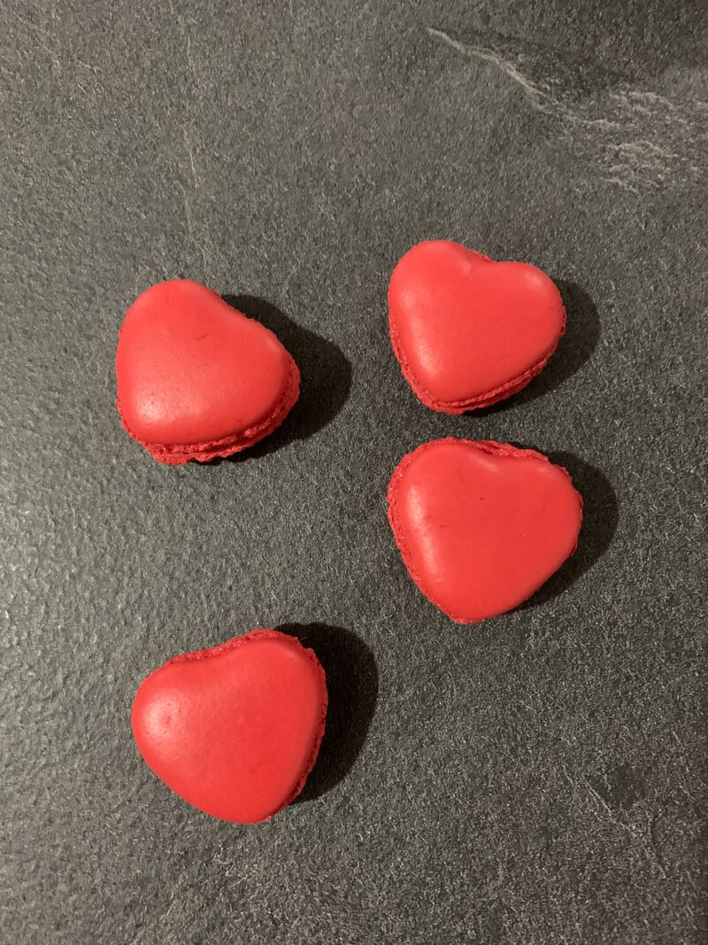 Des macarons à la rose pour la Saint-Valentin