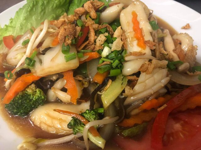 Seiche sautée au légumes