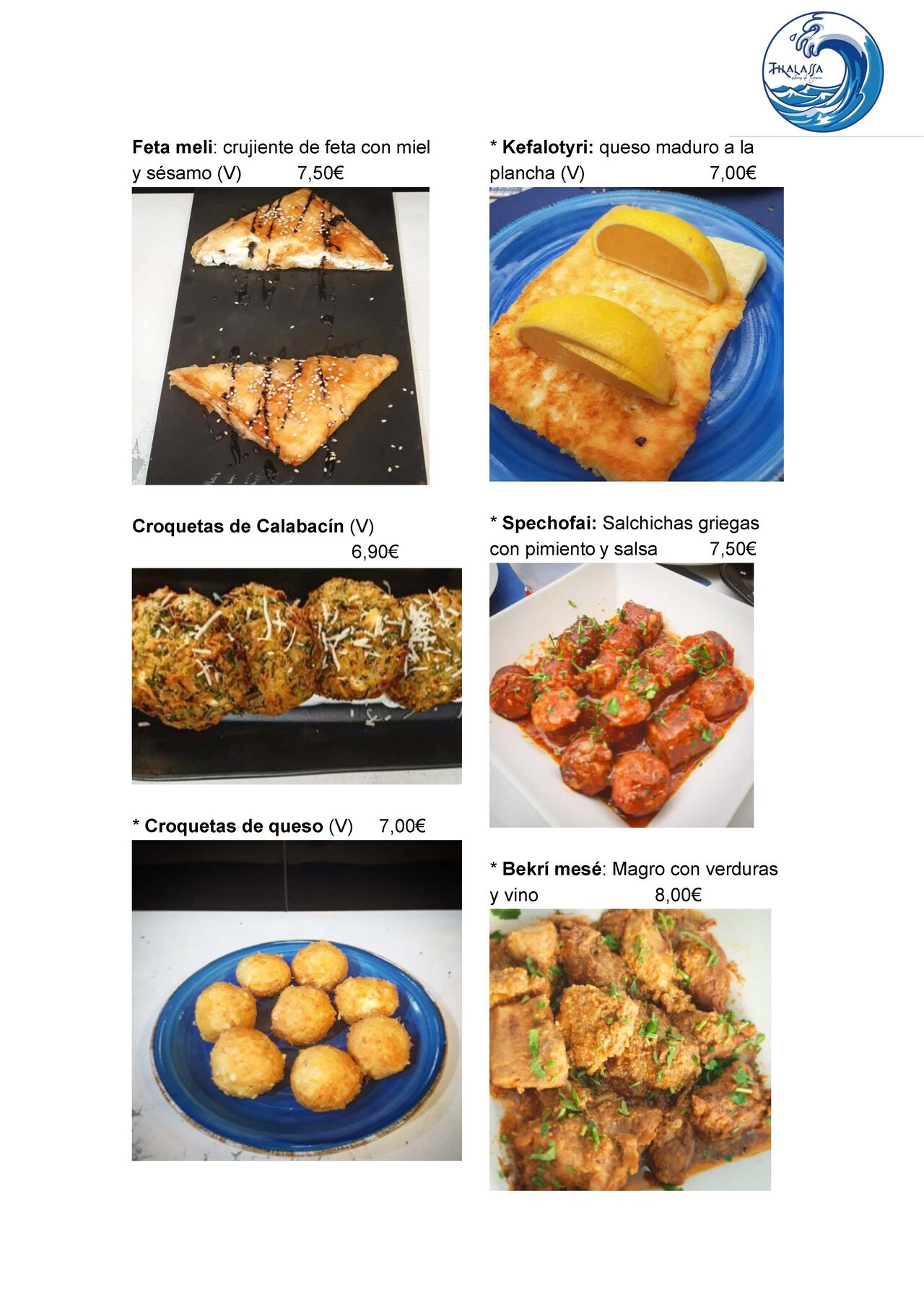 Tapas calientes Thalassa