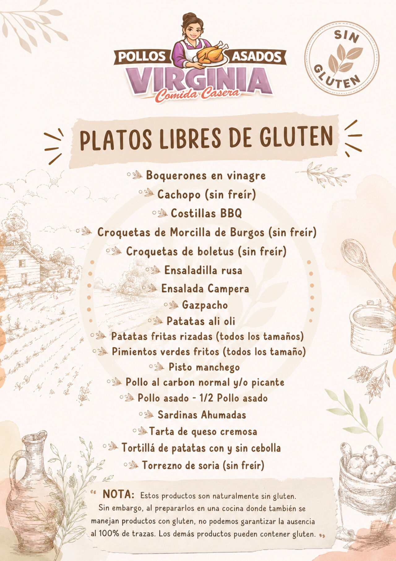 Productos sin GLUTEN