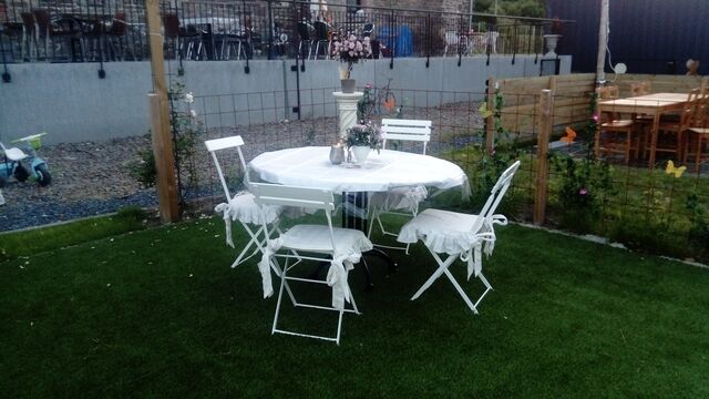 Aperçu de notre terrasse située à l'arrière de notre bâtiment