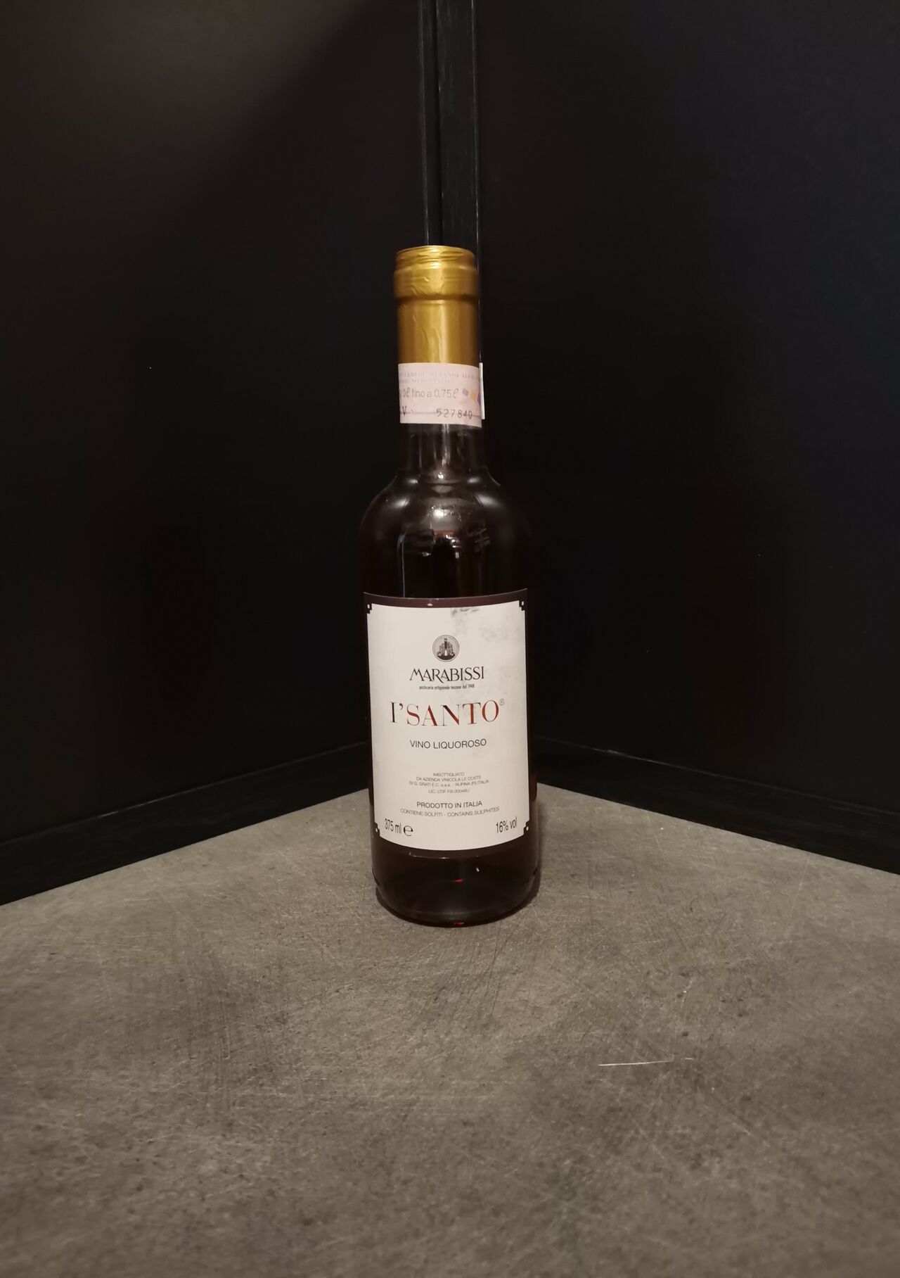 Vino I'Santo 37.5 cl ( vin liquoreux de Toscane) = 9.90€ 