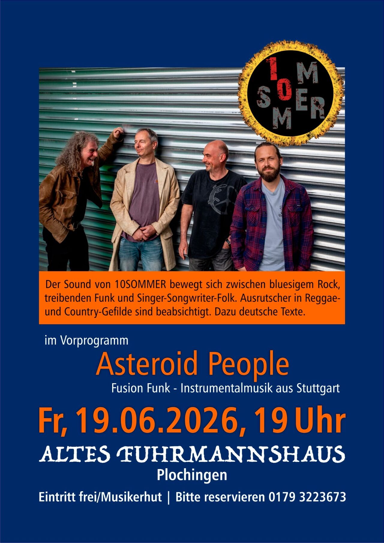 19.06.2026, Freitag: "Asteroid People" und "10 Sommer"