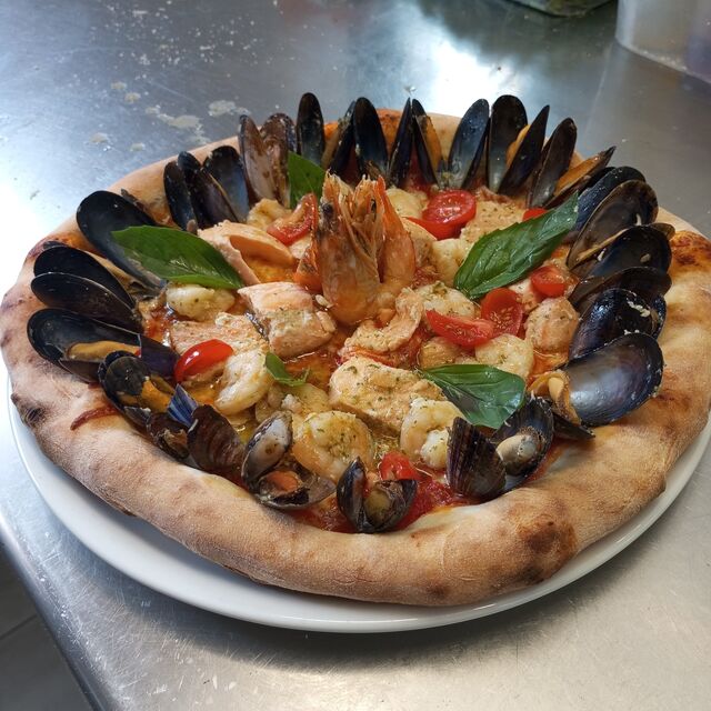 Pizza fruits de mer