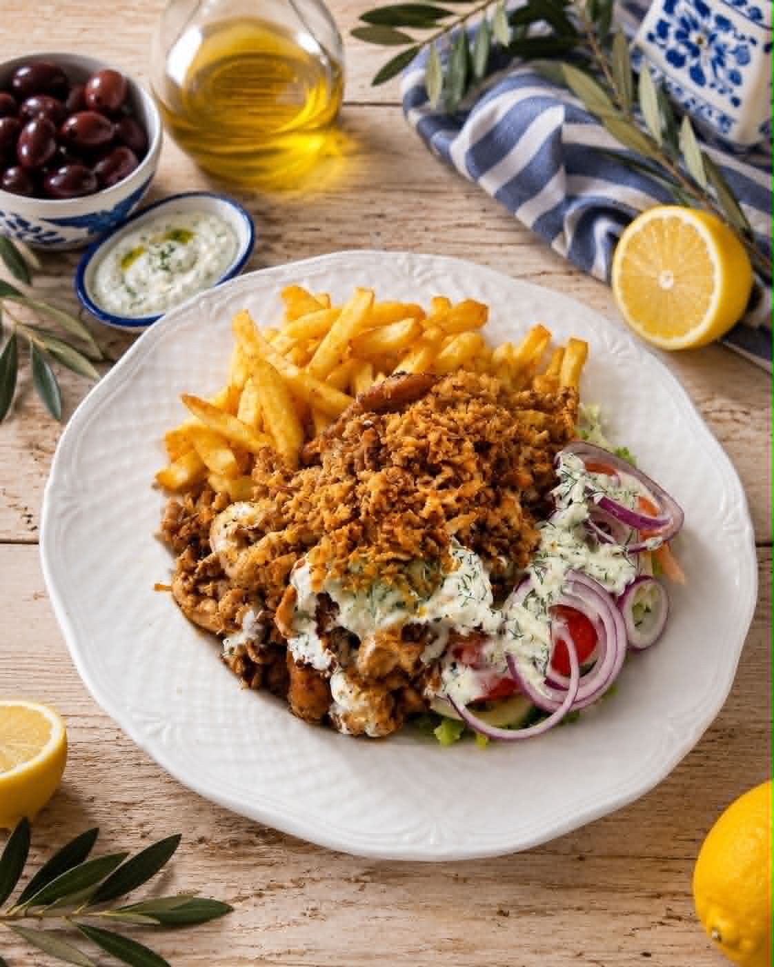 Gyros tál csirkemellből
