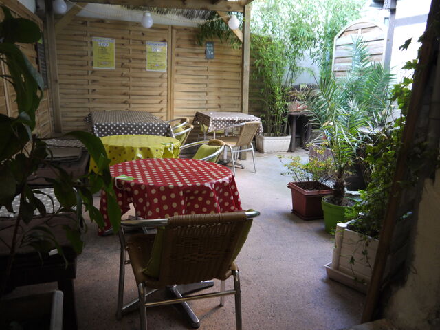 La cours intérieure au calme