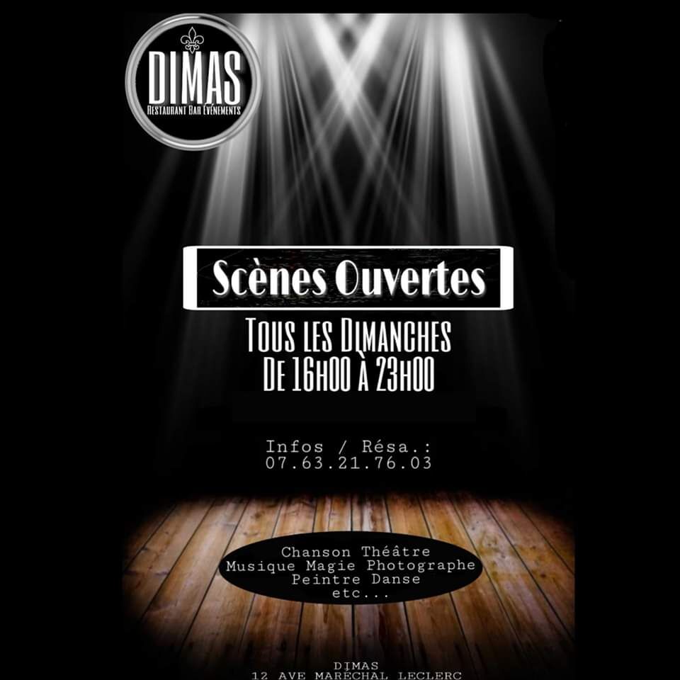 Scène Ouverte Tous les Dimanche 16h - 23h
Si vous êtes artistes, c'est votre moment !