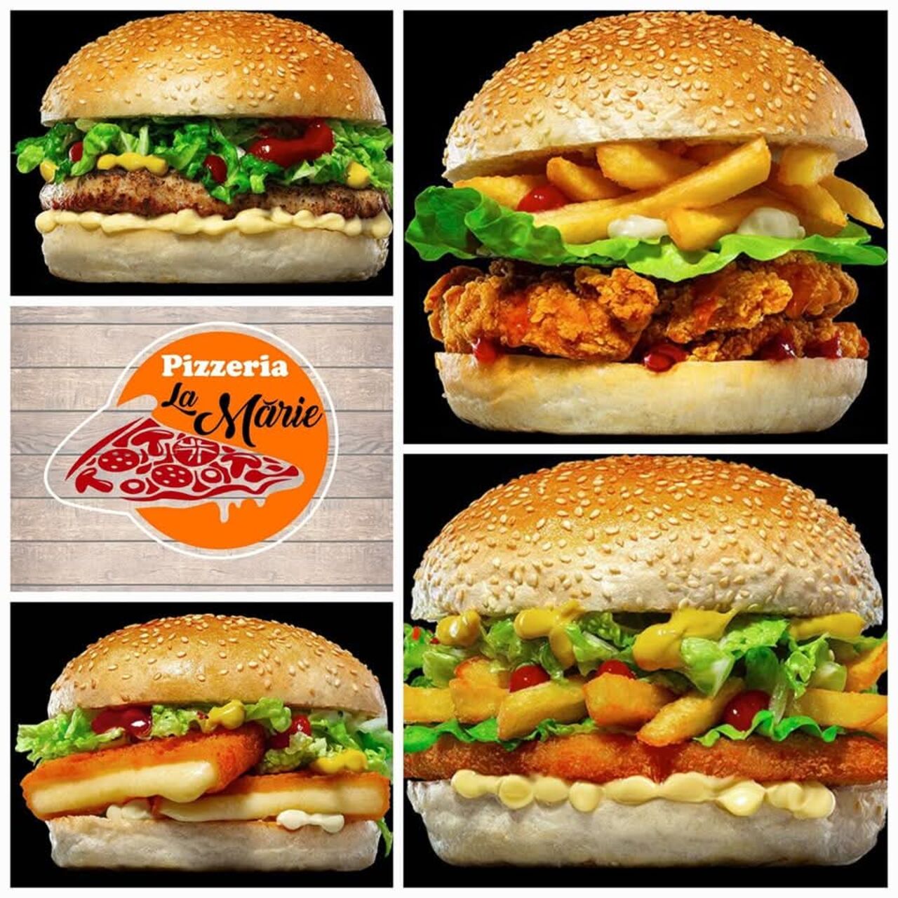 Hamburgeri cu crispy, cu snitel, cu pui, cu cașcaval pane