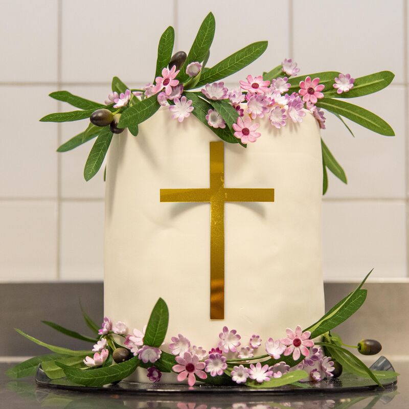 Gâteau de baptême chocolat croustillant noisette 