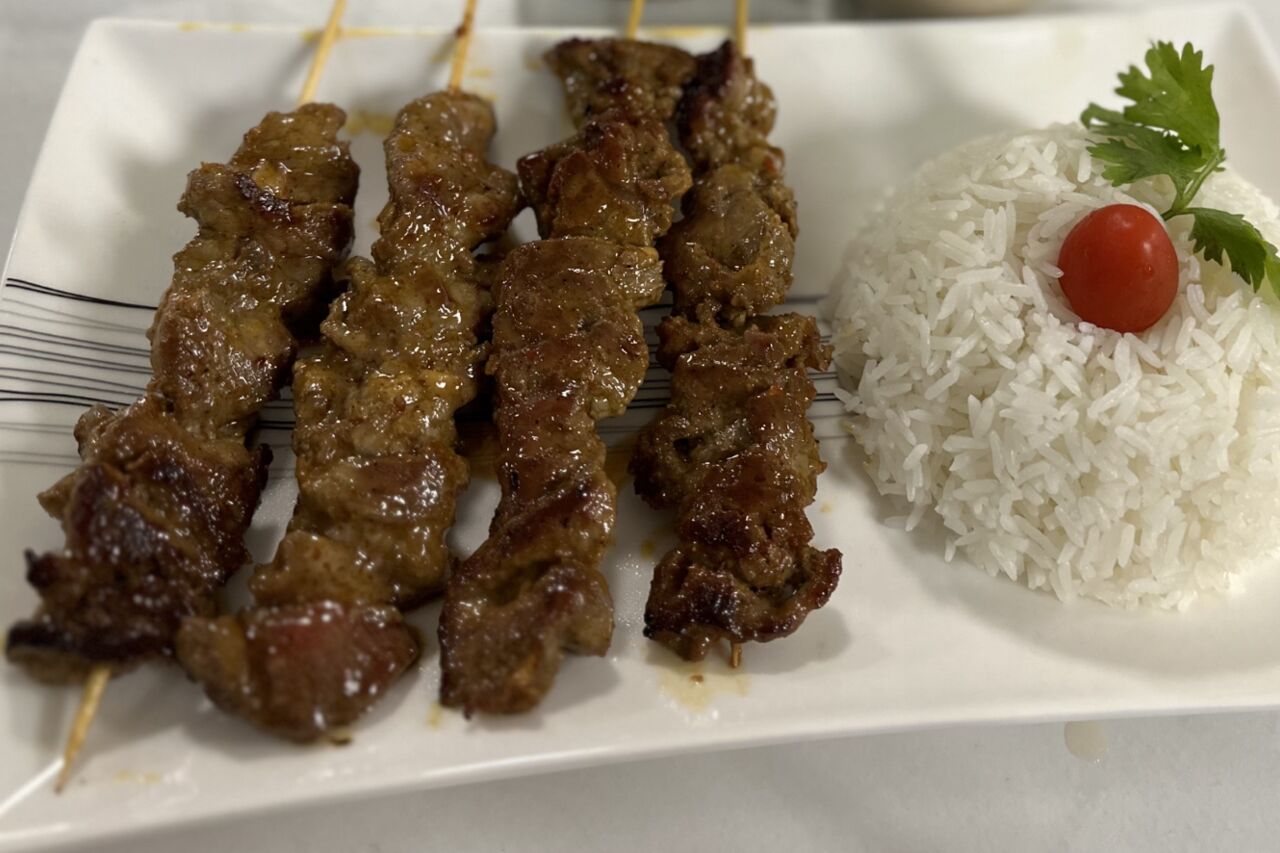 Brochette de boeuf au saté 11.90€