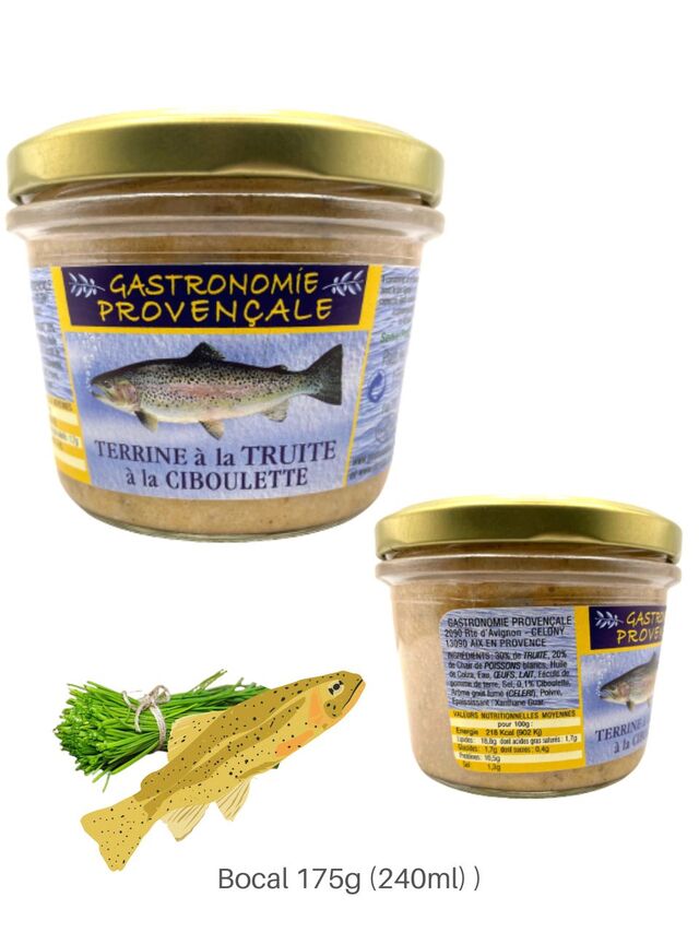 TERRINE à la TRUITE à la CIBOULETTE - 175g - 240ml