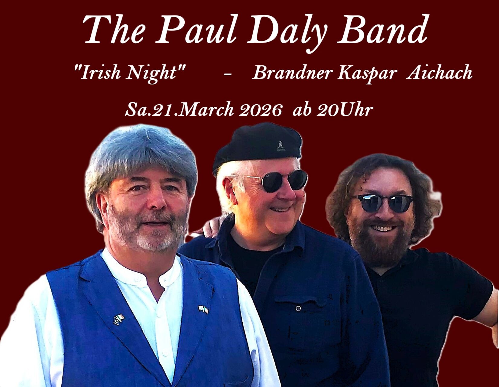 Irish Pub-Night mit der Paul Daly Band und Guinness vom Fass