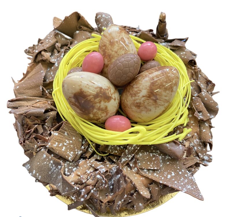 nid de paques chocolat et vanille