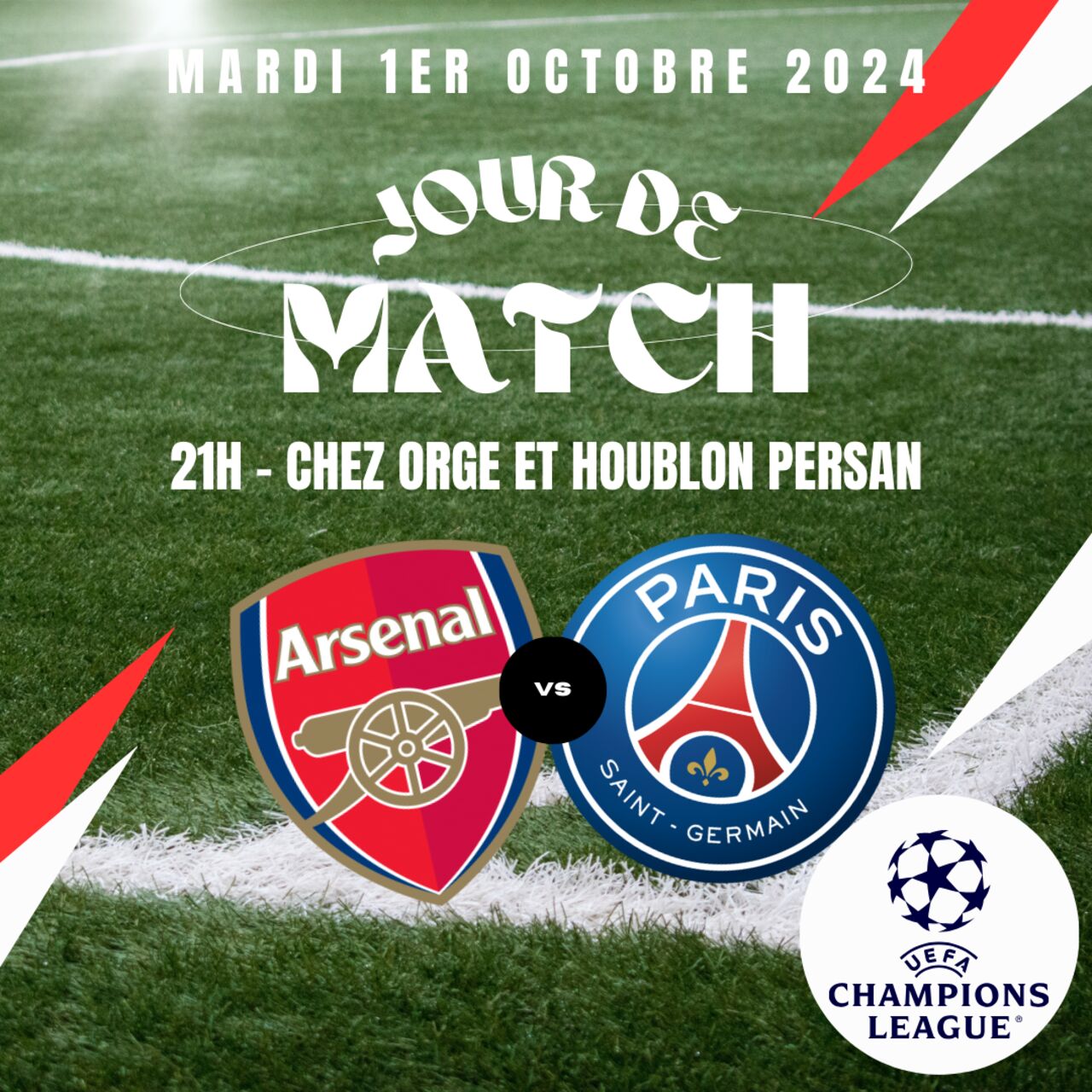 Match Arsenal vs PSG - Champions League