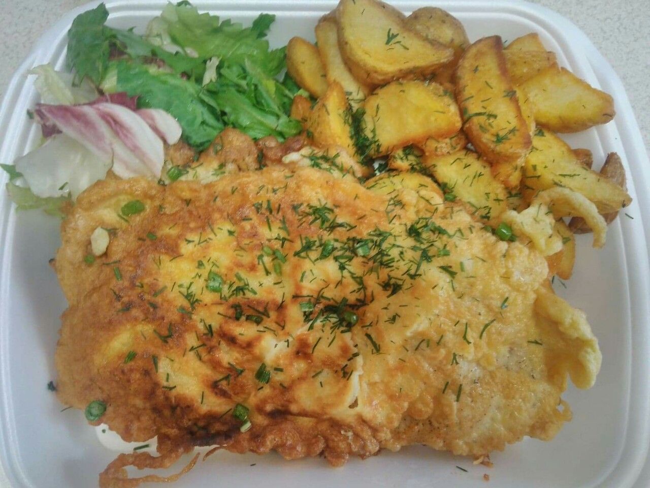 Filet z kurczaka, ziemniaki opiekane