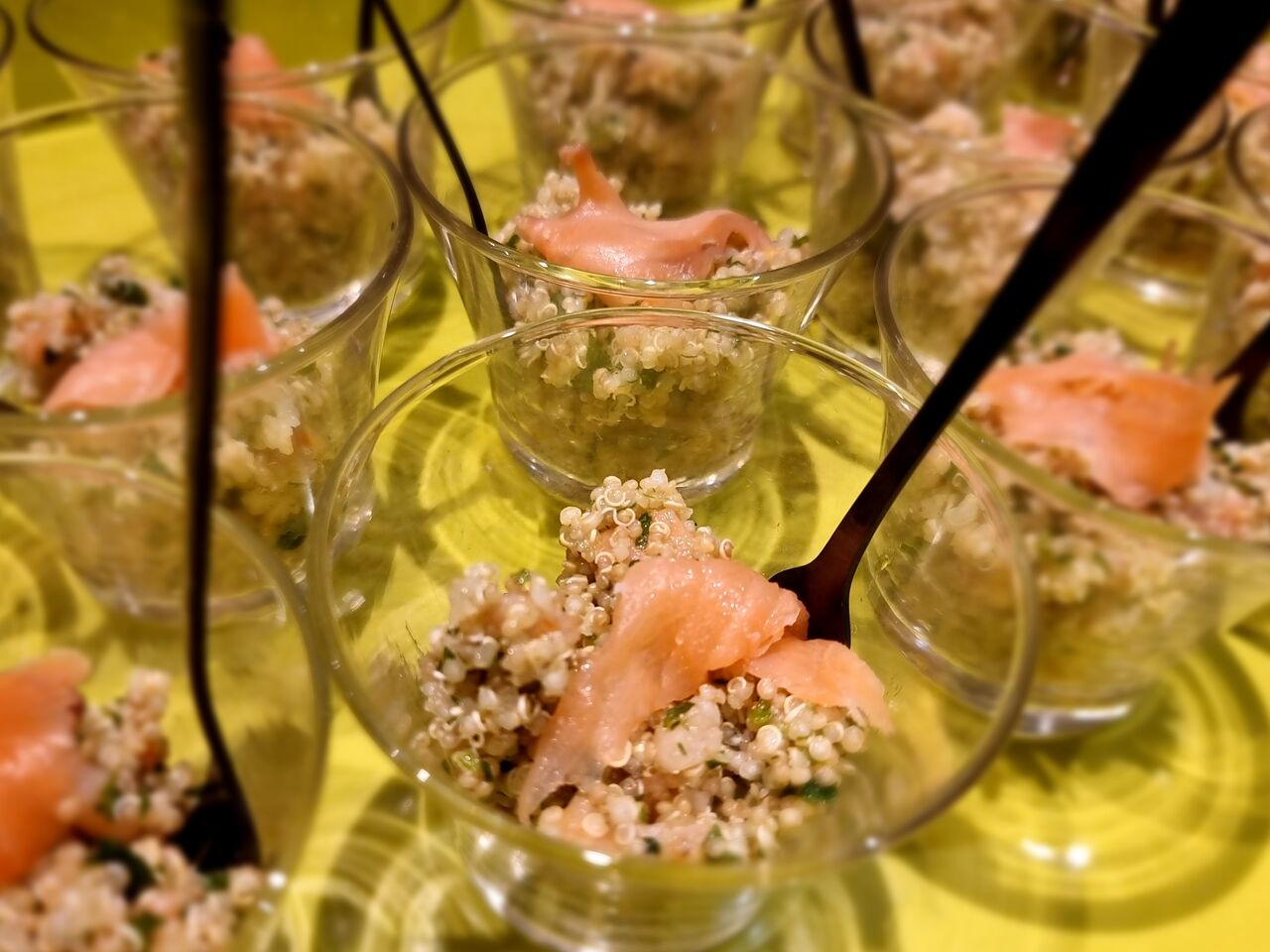 Verrines de Quinoa au saumon fumé