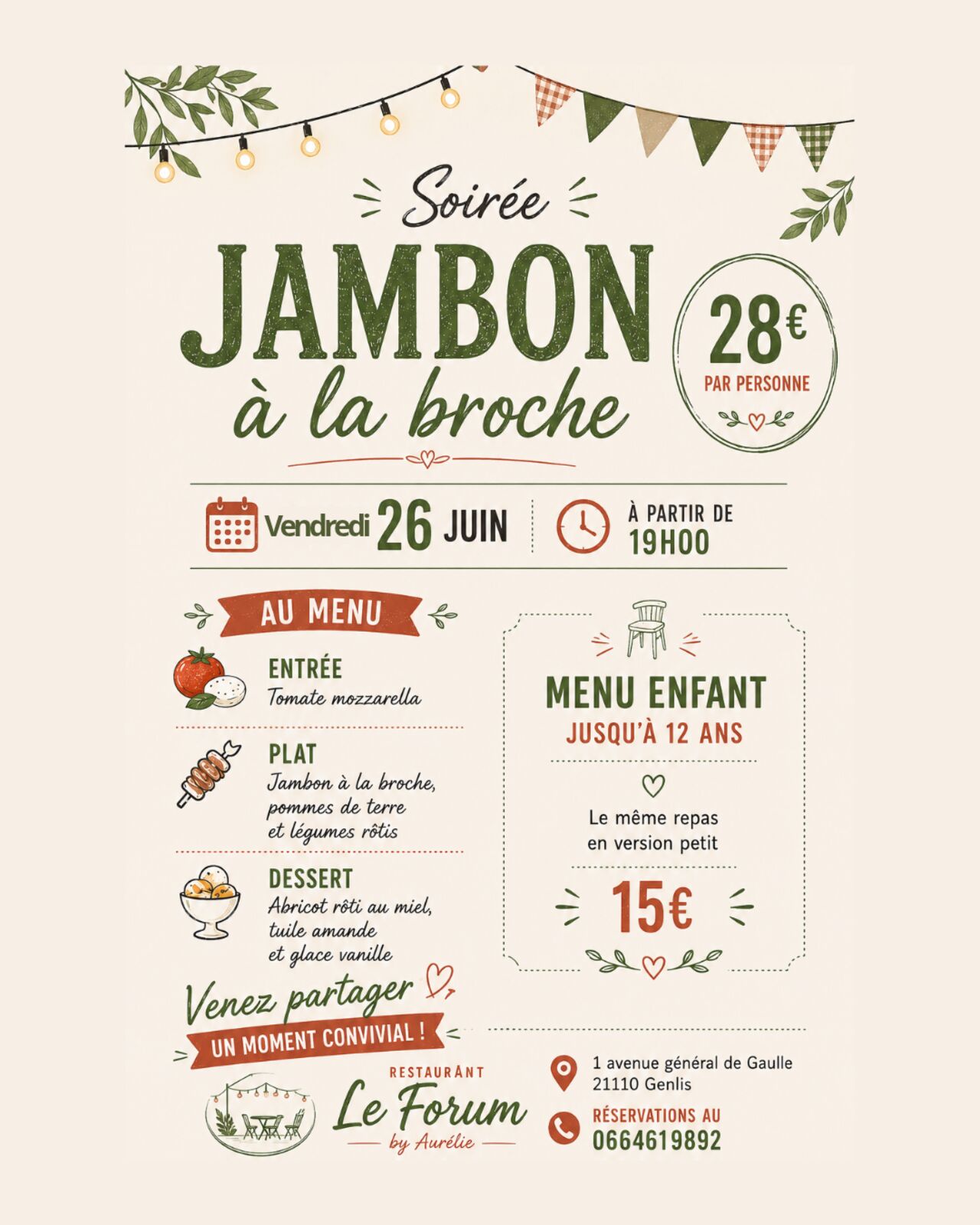 Soirée Jambon à la broche