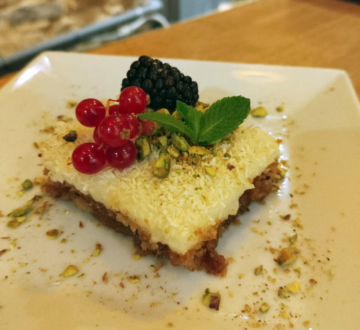 Gâteau chypriote (concassées des noix, crème de noix de coco