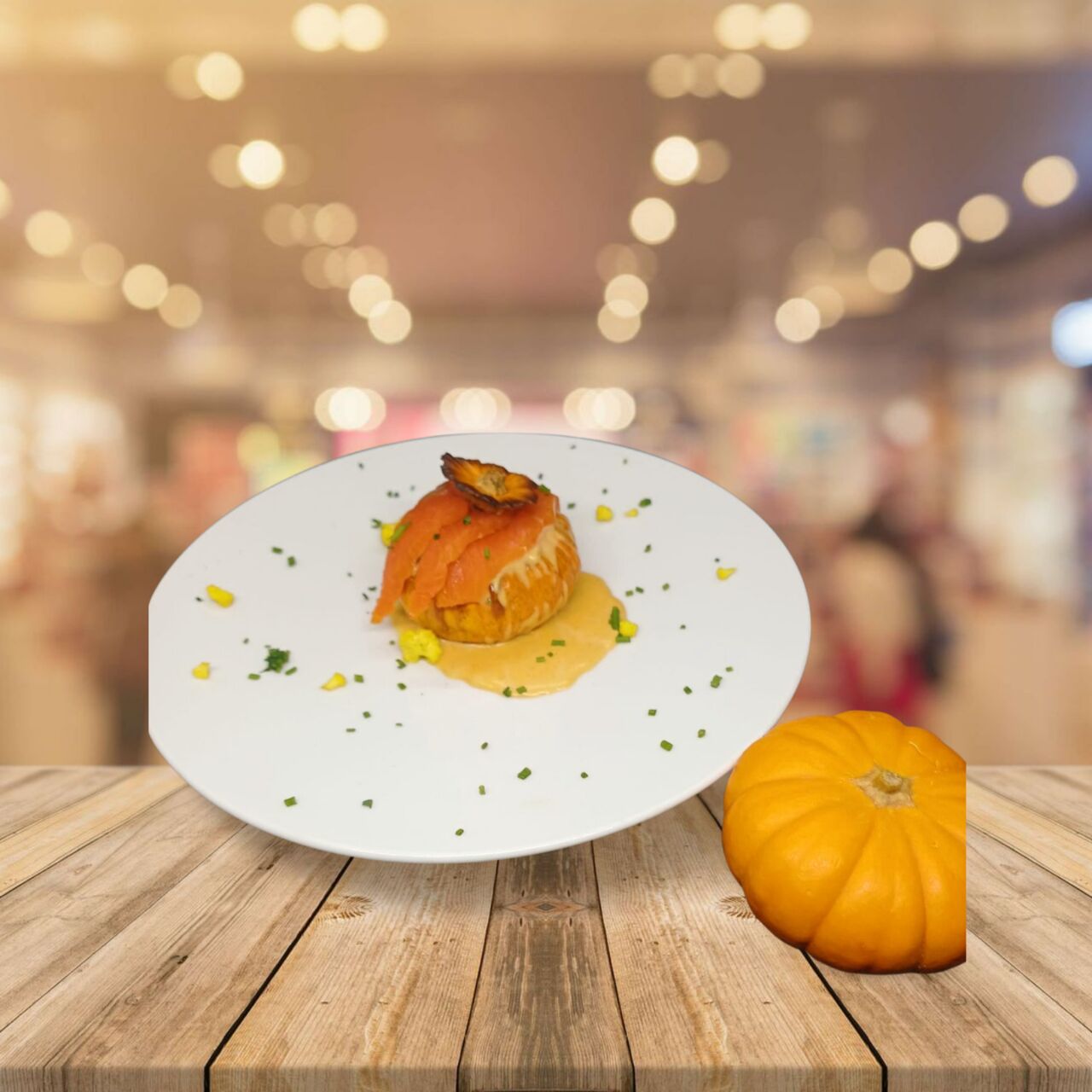 pomarine au four à la truite saumonée fumée