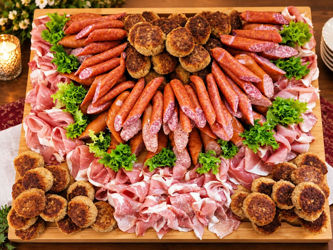 Leckere Wurstplatte