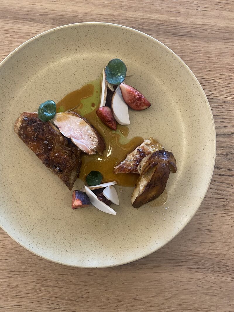 Pintade fermière,Cèpes, Figues