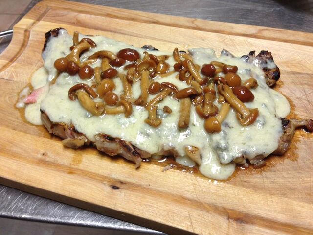 tagliata zola e pioppini