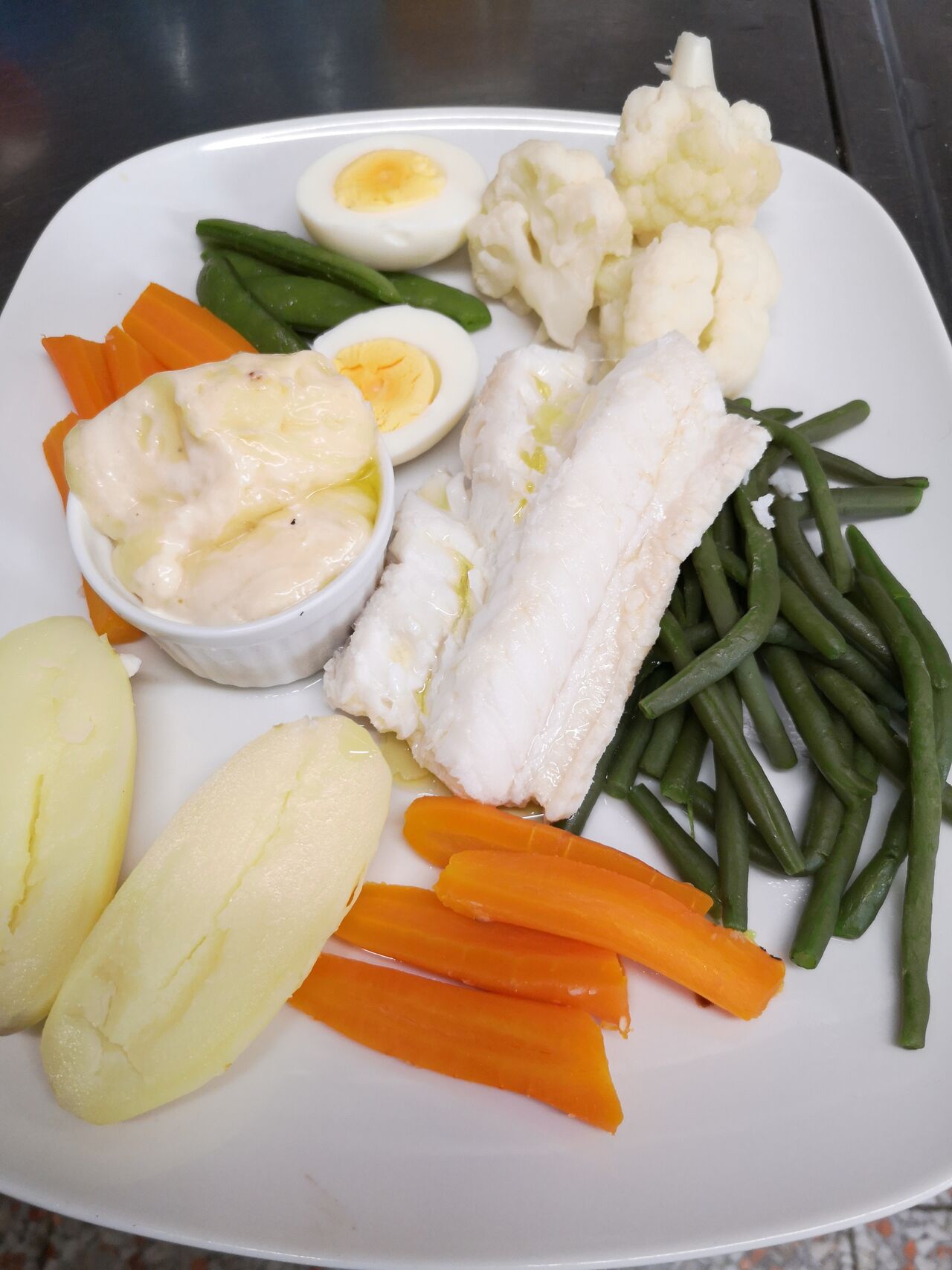 Plat du jour: aioli de cabillaud
