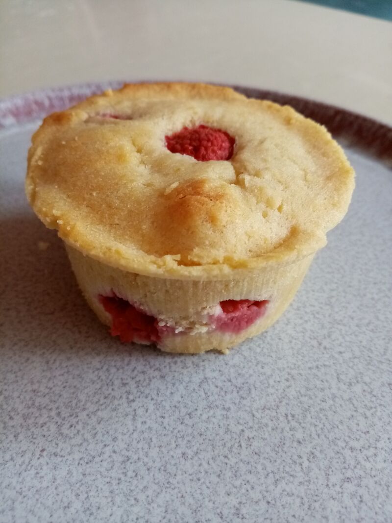 Moelleux chocolat blanc et framboises 