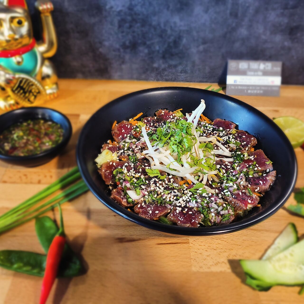 salade au tataki de bœuf façon 
