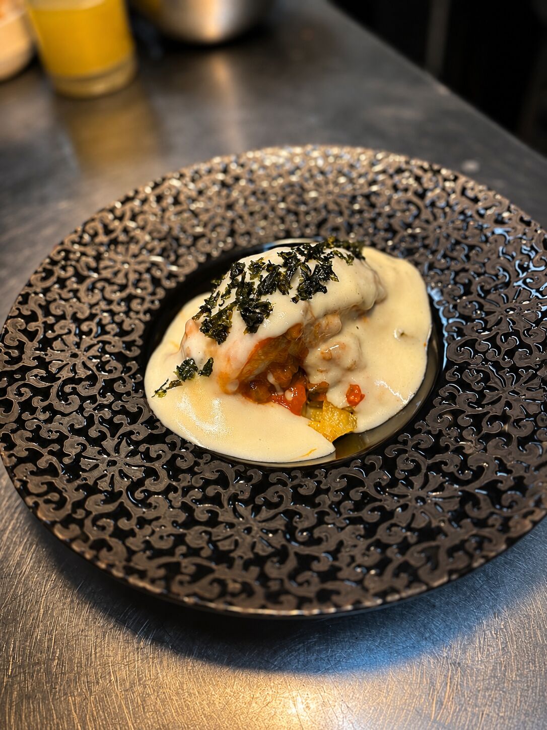 bacalao club ranero lomo de bacalao con sus 3 salsas pisto vizcaína y pill pill