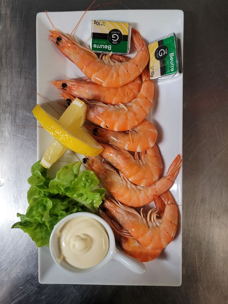 Assiette de crevettes