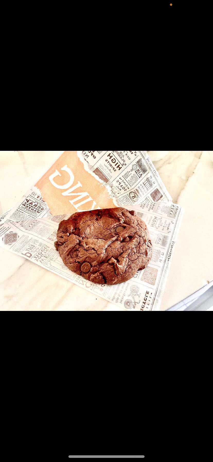 Cookie pépite de chocolat noir et blanc