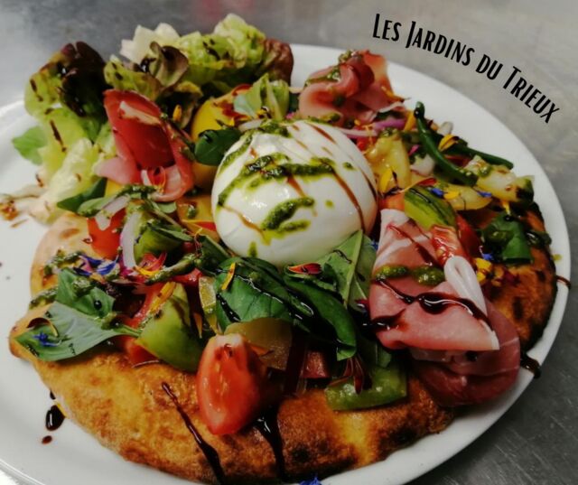 Restaurant Les Jardins du Trieux : Foccacia gourmande 