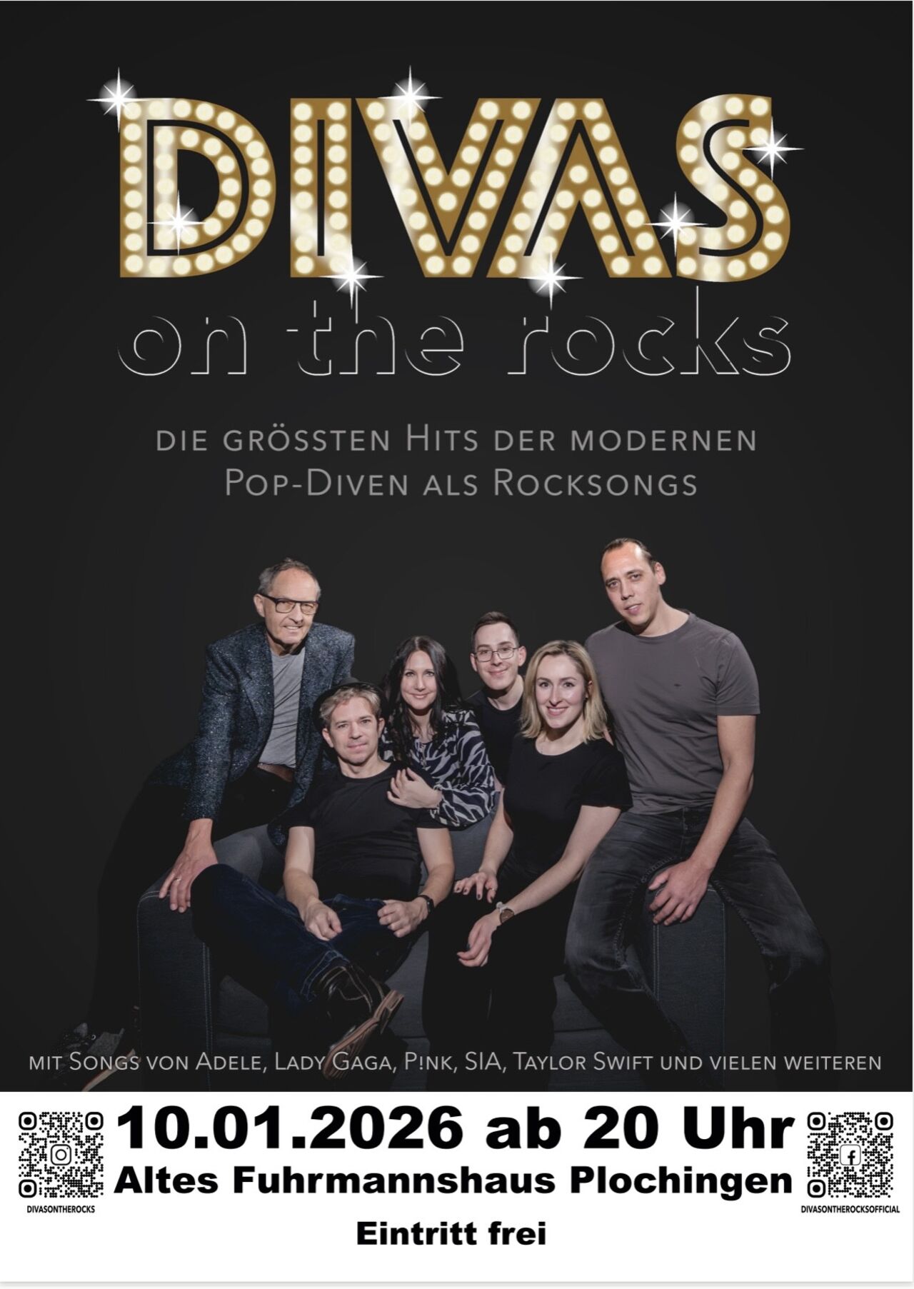 "DIVAS ON THE ROCKS" am Samstag, 10.01.26 ab 20 Uhr