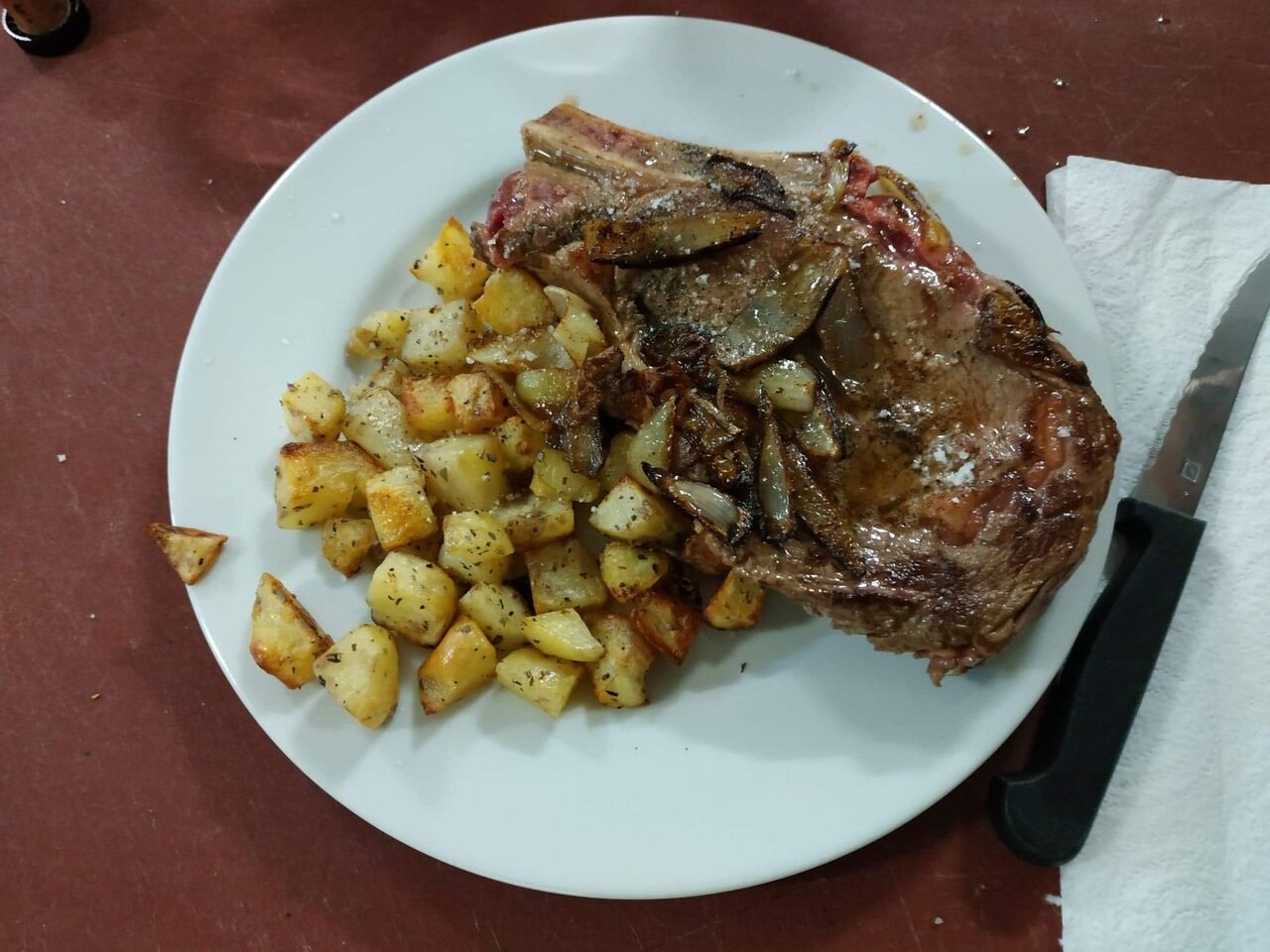 Sauté de pomme de terre côte d'échine